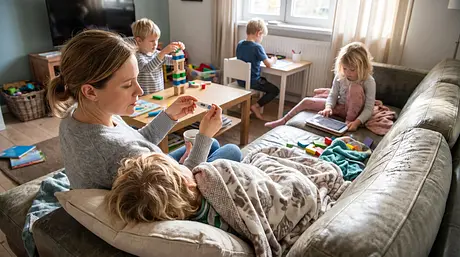 One Kid Sick, Three Kids Home: Keeping the Rest of the Crew Busy While You Play Nurse