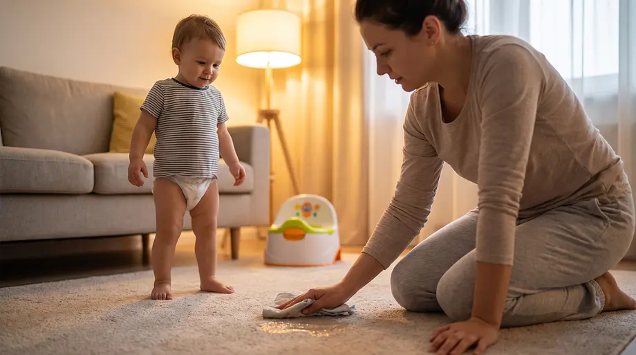 おむつはずれ中の失敗：子どもを叱るべきですか？